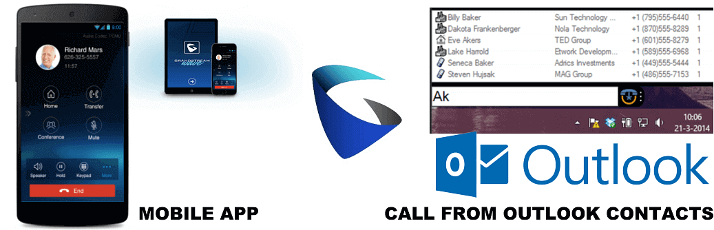 Grandstream Outlook Call